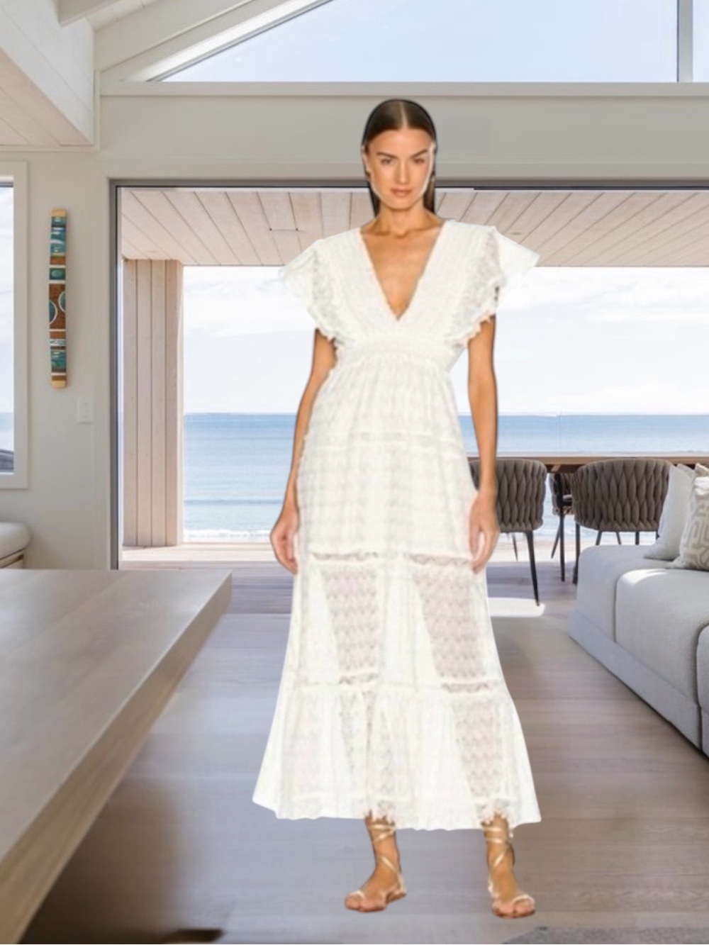 New! WAIMARI Florence Dress White